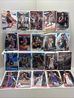 Pistons Cade Cunningham lot of 20 w/ Duran & Rookies of Thompson/Isaiah Stewart